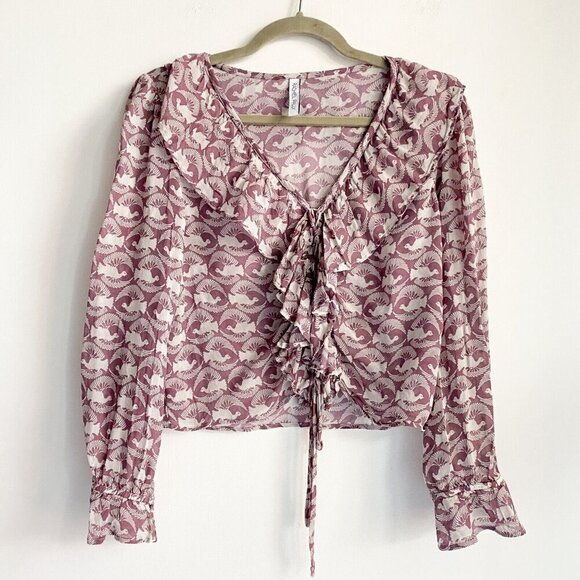 Rachel Pally Women's Chiffon Eros Top Blouse L - Picture 2 of 8